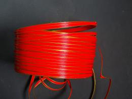 赤7本両端金計9本(幅8.5mm)(テープ水引,ロール,5m単位で販売)