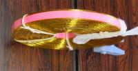 色水引ピンク7本両端金計9本テープ(幅8.5mm)(テープ水引,ロール,5m単位で販売)